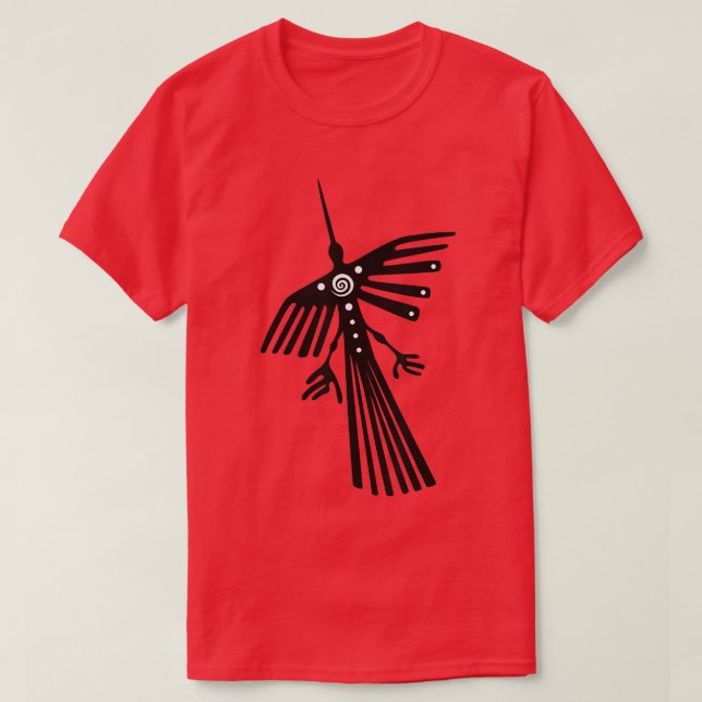 Peru-Nazca-Linien nach Hummingbird condor Silhouet T-Shirt (Design vorne)