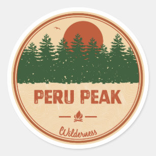 Peru Peak Wilderness Vermont Runder Aufkleber