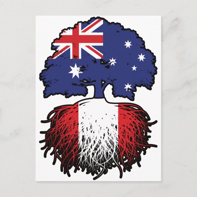 Peru Peru australische Tree Roots Flag Postkarte (Vorderseite)