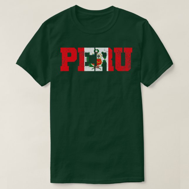 Peru Peru-Flagge T-Shirt (Design vorne)
