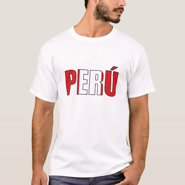 Peru-Peruaner-Flagge T-Shirt (Vorderseite)