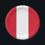 Peru (Peruanische Flagge) Pappteller<br><div class="desc">Anpassbare World Flag Produkte - Fühlen Sie sich frei,  Ihren eigenen Text hinzuzufügen.</div>