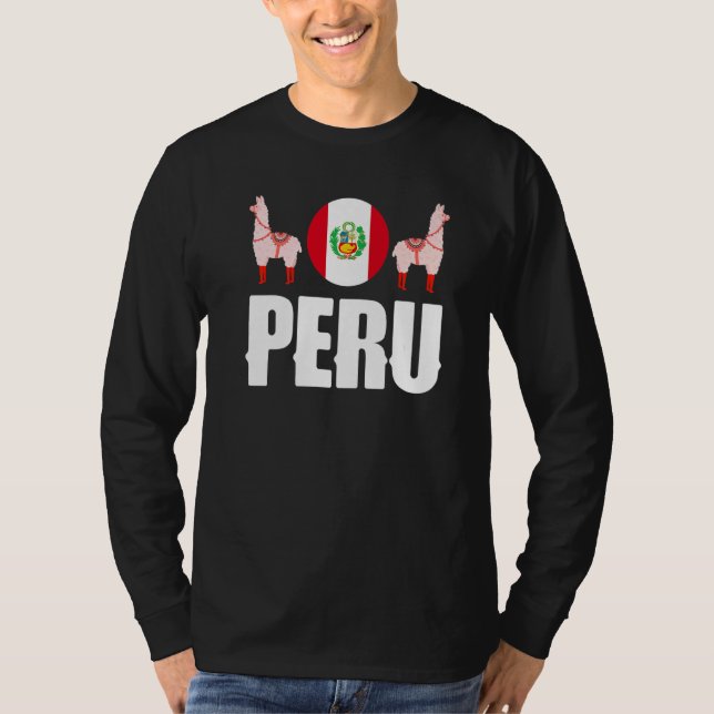 Peru Peruvian Peru Flag Peru National Animal   T-Shirt (Vorderseite)
