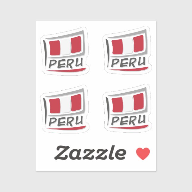 Peru-Pride-X-Flag Aufkleber (Blatt)