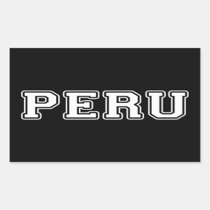 Peru Rechteckiger Aufkleber
