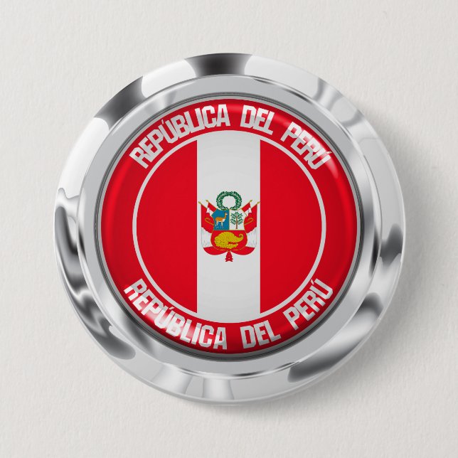 Peru-RundEmblem Button (Vorderseite)