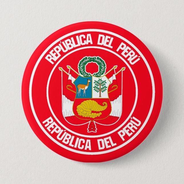 Peru-RundEmblem Button (Vorderseite)
