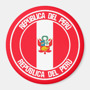 Peru-RundEmblem Magnet