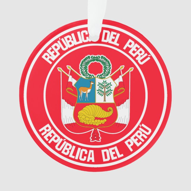 Peru-RundEmblem Ornament (Vorderseite)