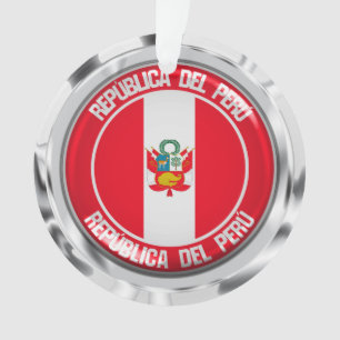Peru-RundEmblem Ornament