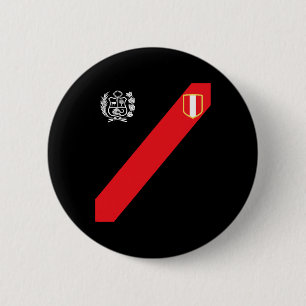 Peru-Shirt Peruanische Flagge Escudo Retro-Fußball Button