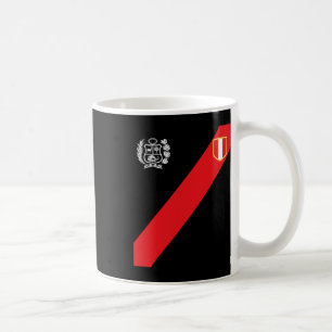 Peru-Shirt Peruanische Flagge Escudo Retro-Fußball Kaffeetasse