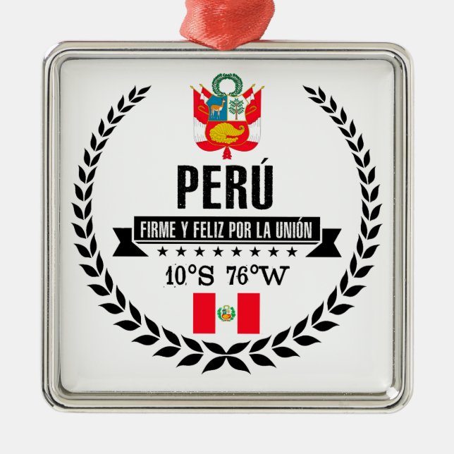 Peru Silbernes Ornament (Vorne)