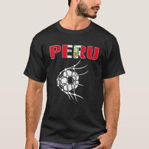 Peru Soccer Fans Jersey Peruaner Flag Football Bal T-Shirt