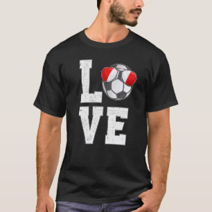 Peru Soccer Liebe Peruanische Flagge T-Shirt
