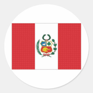 Peru-Staatsflagge Runder Aufkleber