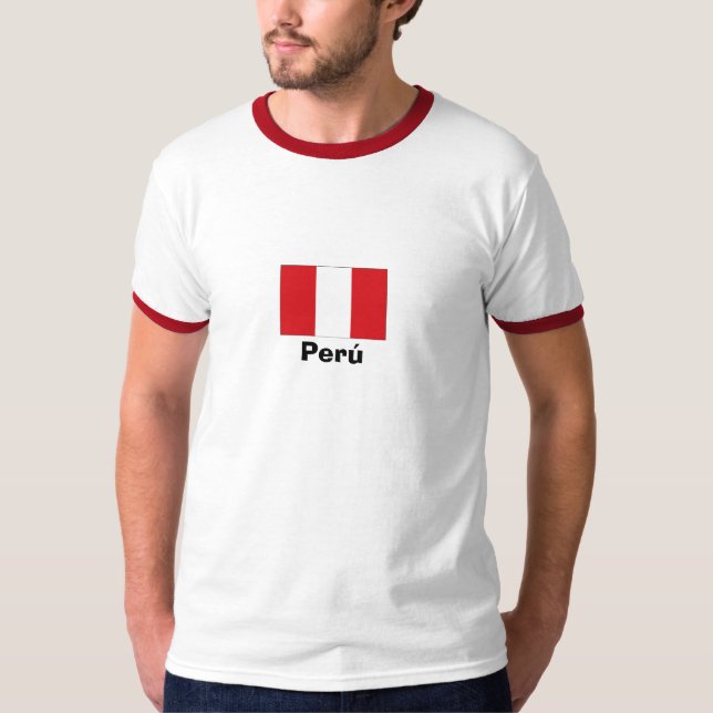 Perú Staatsflagge T-Shirt (Vorderseite)