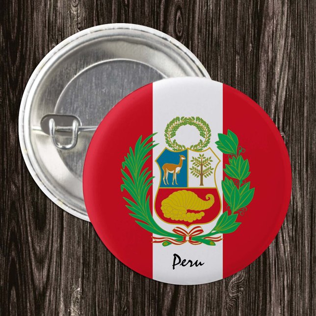 Peru-Taste, patriotische peruanische Flag-Mode Button (Von Creator hochgeladen)