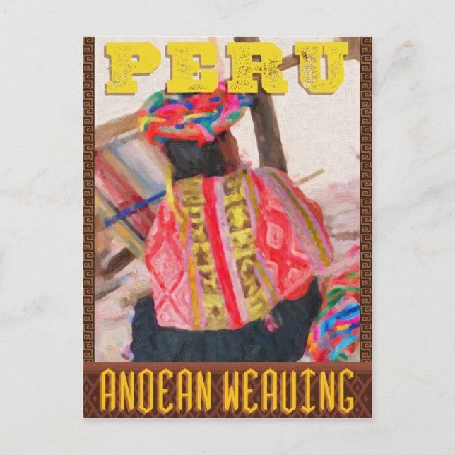 Peru Travel Postcard - The Art of Andean Weaving Postkarte (Vorderseite)