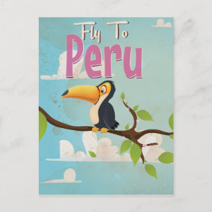 Peru Vintage-Reiseposter Postkarte