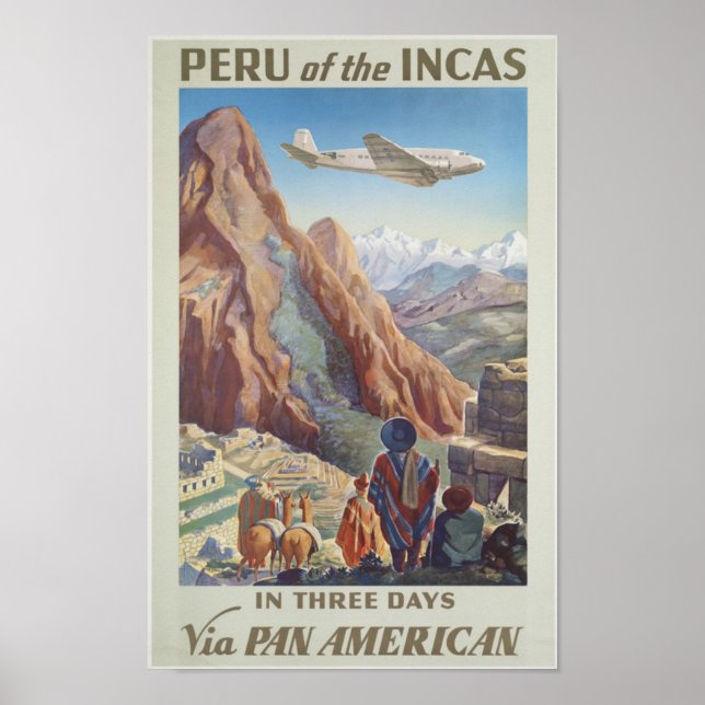 Peru Vintage Travel Poster (Vorne)