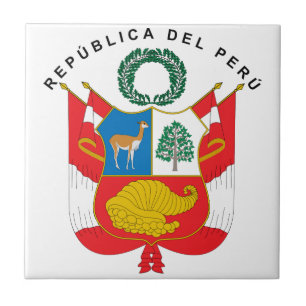 Peru-Wappen Fliese