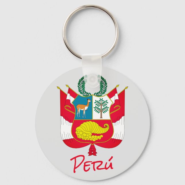 Peru-Wappen Schlüsselanhänger (Vorderseite)