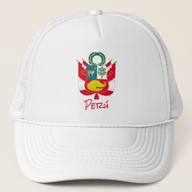 Peru-Wappen Truckerkappe (Vorderseite)