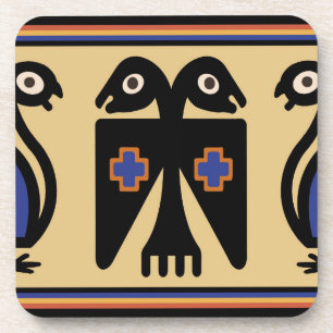 Peruaner Zwei-Kopf-Vogel Getränkeuntersetzer