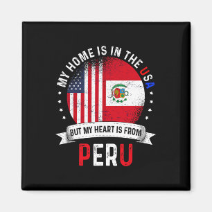 Peruanisch-amerikanisches Patriot Heart Is From Pe Magnet