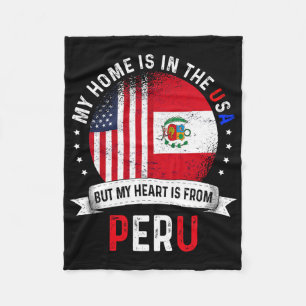 Peruanisch-amerikanisches Patriot-Herz stammt aus  Fleecedecke