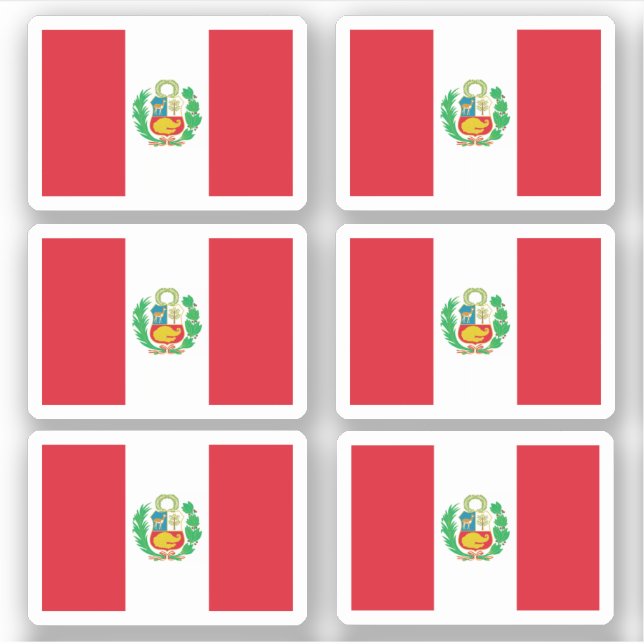 peruanische Flagge Aufkleber (Vorderseite)