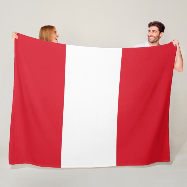 Peruanische Flagge (Peru) Fleecedecke (Beispiel)