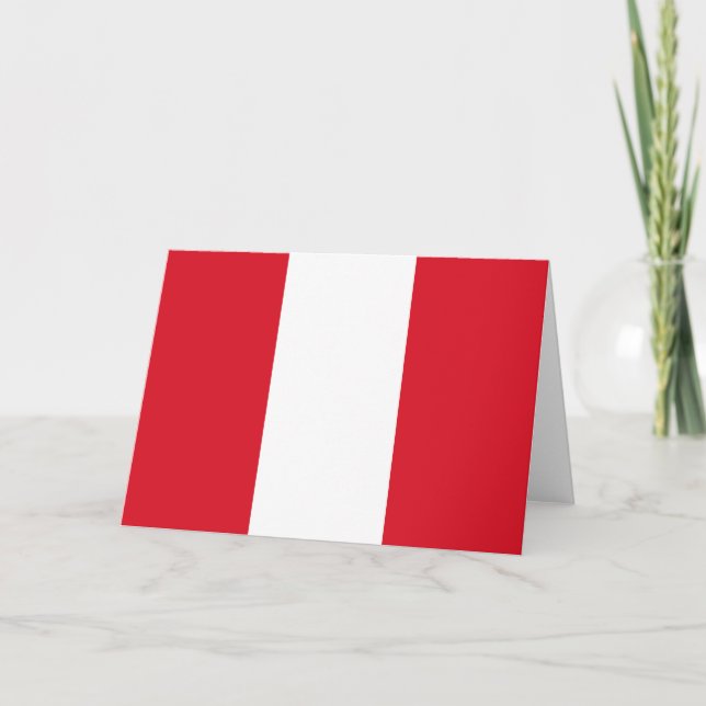Peruanische Flagge (Peru) Karte (Vorderseite)