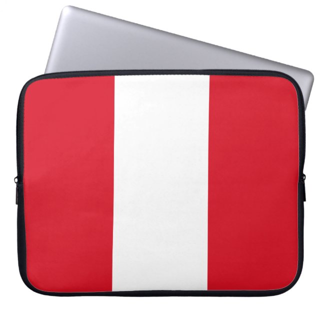 Peruanische Flagge (Peru) Laptopschutzhülle (Vorderseite)