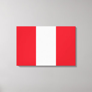 Peruanische Flagge (Peru) Leinwanddruck