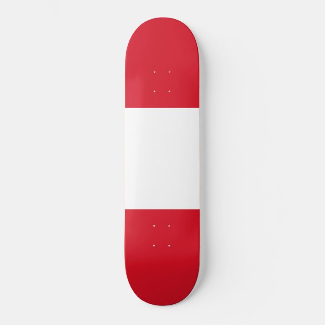 Peruanische Flagge (Peru) Skateboard (Vorderseite)