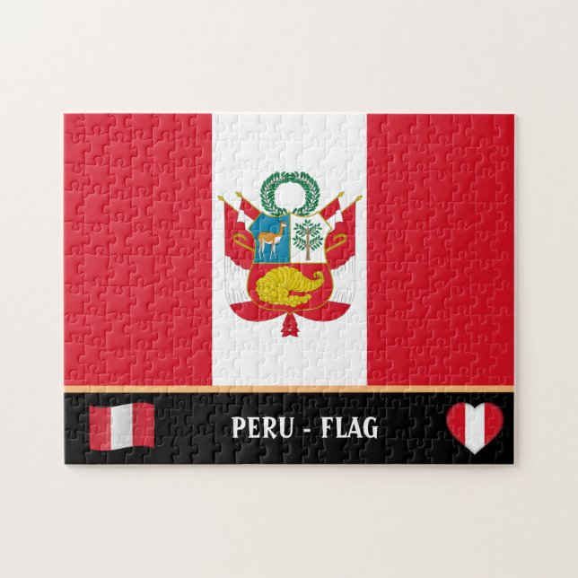 Peruanische Flagge & peruanisches Land / Peru Jigs (Horizontal)