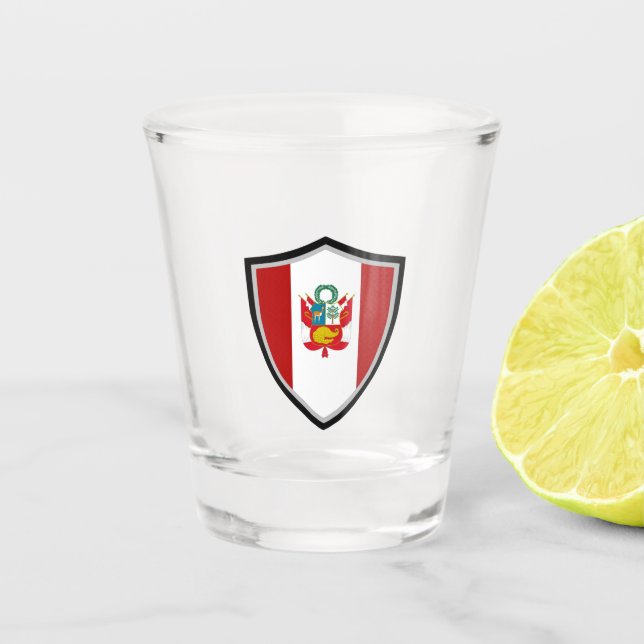 peruanische Flagge Schnapsglas (Vorderseite)