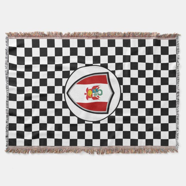 Peruanische Flagge wirft Decke (Vorderseite)