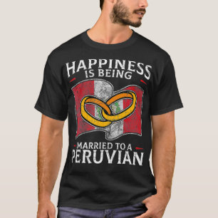 Peruanische Hochzeit Republik Peru Verheiratet Erb T-Shirt