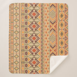 Peruanische Inder: Tribal Geometric Seamless Sherpadecke