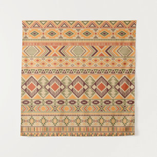 Peruanische Inder: Tribal Geometric Seamless Wandteppich