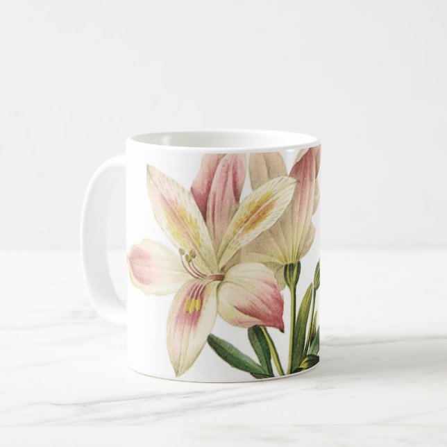 Peruanische Lilie (Alstromeria pelegrina) von Redo Kaffeetasse (Vorderseite Links)