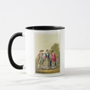 Peruanische Männer und Frauen im traditionellen Tasse