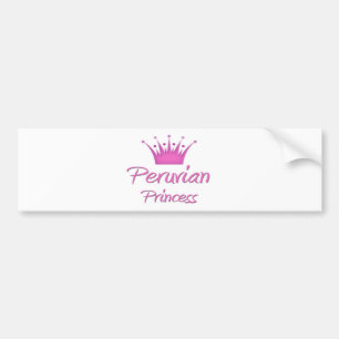 Peruanische Prinzessin Autoaufkleber