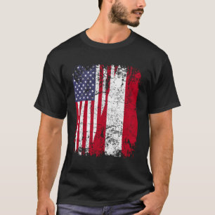 Peruanische Roots Halb-Amerikanische Flagge Peru-F T-Shirt