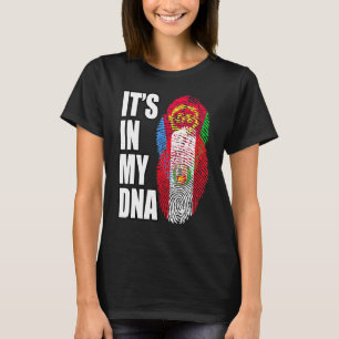Peruanische und eritreische DNA-Flagge T-Shirt