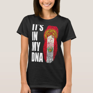 Peruanische und kirgisische Mix-DNA-Flagge T-Shirt