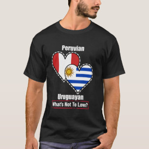 Peruanische Uruguayische Herzflaggen Was gibt es n T-Shirt